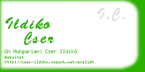 ildiko cser business card