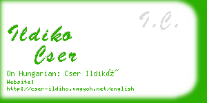 ildiko cser business card